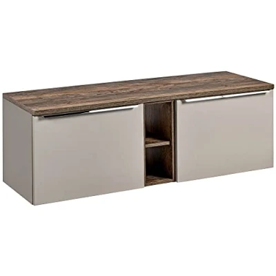 Abbildung von Lomadox Waschbeckenschrank PUEBLA 56 taupe mit Vintage Oak 140,4/48,5/46 cm