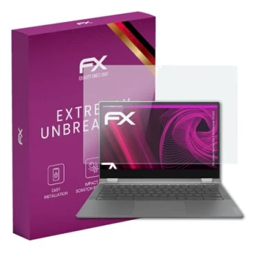 Abbildung von atFoliX Glasfolie kompatibel mit Lenovo IdeaPad Flex 5 Chromebook 13 Inch Panzerfolie, 9H Hybrid Glass FX Schutzpanzer Folie