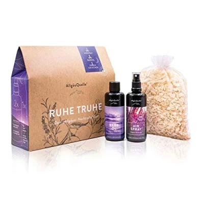 Abbildung von Bio Badeöl und AirSpray Set Badezusatz Duftspray Nachtruhe Geschenkset 1 P