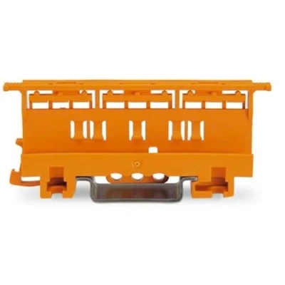 Abbildung von WAGO Befestigungsadapter 221 510 Befestigungs Adapter der Serie (6 mm²), zur Montage auf TS 35, 10 Stück, für Schraubbefestigung, orange