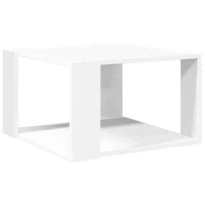 Abbildung von vidaXL Couchtisch, Beistelltisch mit Stauraum, Kaffeetisch Sofatisch für Wohnzimmer, Teetisch Tisch Wohnzimmertisch, Weiß Holzwerkstoff