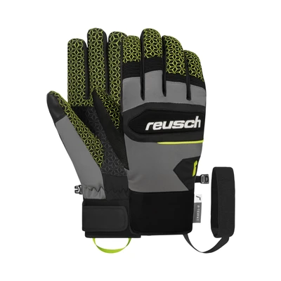 Abbildung von Reusch Finger Dragon Fingerhandschuh, Größe: 10, Blck steel grey saf yell