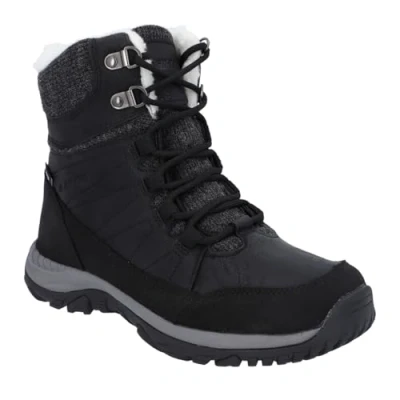 Abbildung von HI TEC RIVA MID WP Snowboot/Winterstiefel, Damen, Größe: 38, Black Lederimitat/textil