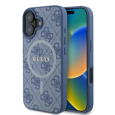 Abbildung von CG Mobile Guess GUHMP16MG4GFRB Hülle für iPhone 16 Plus 6.7&quot; Blau hardcase 4G Ring Classic Logo