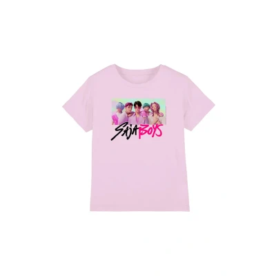 Abbildung von Netflix KPOP Demon Hunters SAJA Photo Frame Tshirt print für Kinder, Größe: 134 140, Light pink