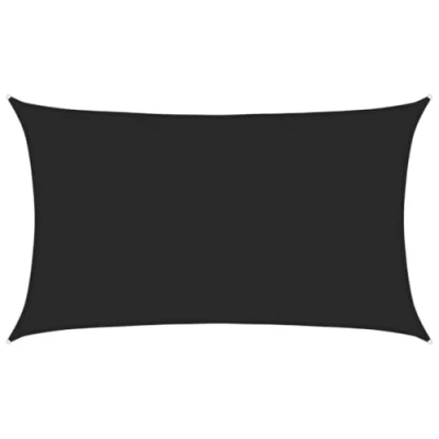 Abbildung von vidaXL Sonnensegel Sonnenschutz Windschutz Sonnendach UV Schutz Sonnenschutzsegel Schattenspender Garten Terrasse Balkon 160g/m² Schwarz 5x8m HDPE