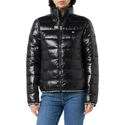 Abbildung von Tommy Jeans Essential TAPE Jacket Winterjacke, Damen, Größe: 36, Black