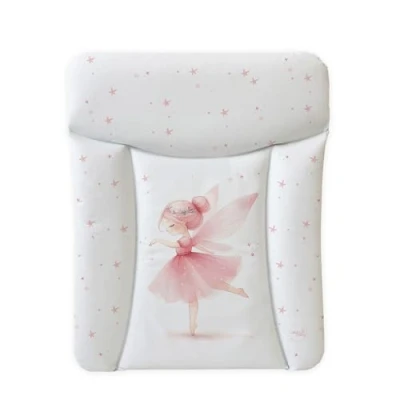Abbildung von Ceba Baby® weiche Wickelauflage 50x70 cm Doppelseitige Baby Wickelunterlage Wickeltischauflage für Junge und Mädchen Wasserdicht, abwaschbar OEKO TEX Made in EU Rosa Fee