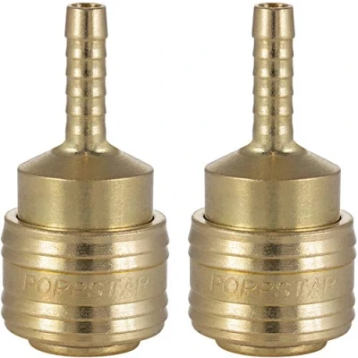 Abbildung von Poppstar 2x Schnellkupplung Druckluft NW 7,2 mit Schlauchtülle (für Schläuche LW 6mm) für Anschluss