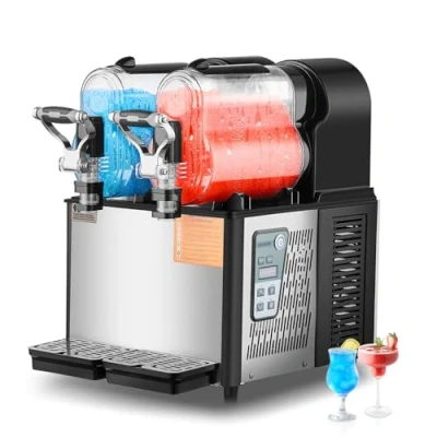 Abbildung von VEVOR 3Lx2 Kommerzielle Slusheis Maschine Margarita Smoothie Getränk Maker