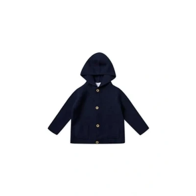 Abbildung von Stellou &amp; friends CardiganStrickjacke für Baby Kleinkind mit Knöpfen in HolzOptik, Mädchen Jungen Hochwertige Kleidung aus 100% Baumwolle, Perfekt Herbst Winter 86/92 Navy