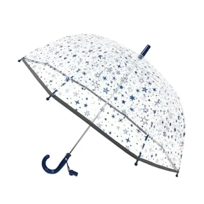 Abbildung von Smati Blue Stars Regenschirm f&uuml;r Kinder, fluoreszierend