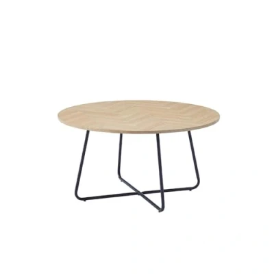 Abbildung von HOME DELUXE Couchtisch Rund NOVARA Fishbone Oak