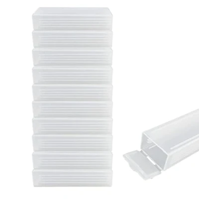 Abbildung von 10 Packungen Mikroskop Objektträger Spenderboxen, Kunststoff Rechteck Glashalter Slide Box für Labor 5