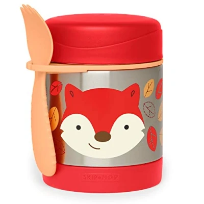 Abbildung von Skip Hop Thermobehälter Zoo Edelstahl Warmhaltebehälter Fuchs, Edelstahl, (2 tlg), mit Multibesteck