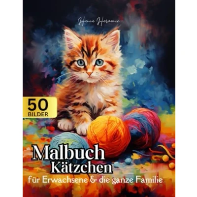 Abbildung von Malbuch Kätzchen: für Erwachsene &amp; die ganze Familie: 50 süsse Katzenmotive zum Stressabbau und zur Entspannung