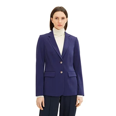 Abbildung von TOM Tailor Farbiger Blazer, Damen, Größe: 36, Atlantic ocean blue