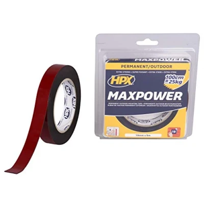Abbildung von HPX max power monteringstape sort, 19mm x 5m