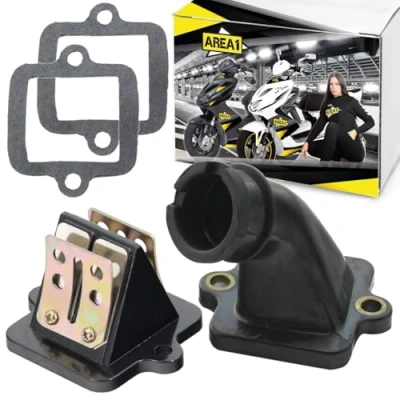 Abbildung von Area 1 Ersatz Membranblock + Ansaugstutzen für 50ccm 2 Takt Kompatibel mit Speedfight 3 4, Jetforce, Citystar, Django, Elystar, Ludix, Kisbee, Looxor, New Vivacity, TKR, Streetzone