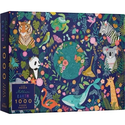 Abbildung von Elena Essex Puzzle Mother Earth/Puzzle Erwachsene Anspruchsvoll / 1000 Teile/Puzzel/Katze Pflanzen Sukkulenten/Puzzlegröße 70 x 50 cm