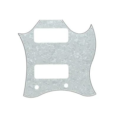 Abbildung von kaish Standard SG Special Full Face Gitarre Pickguard mit P90 Tonabnehmer Loch weiß Pearl