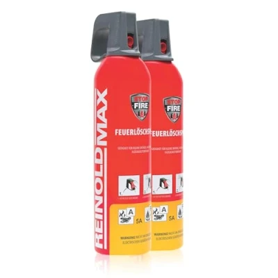 Abbildung von XENOTEC Feuerlöschspray Premium REINOLDMAX ohne Wandhalter, Dauerdruck, Wasser, Löschschaum AFFF 1 %, N2, (2 St) Auto, Wohnung, Wohnmobil, Garten, Grill