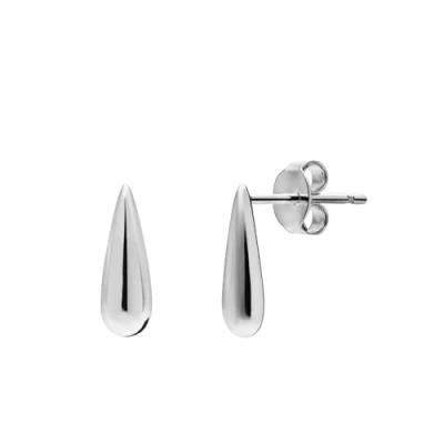 Abbildung von Lucardi Damen Ohrstecker, 925er Silber, Tropfen Ohrringe 925 Silber Silberfarbig Nickelfrei