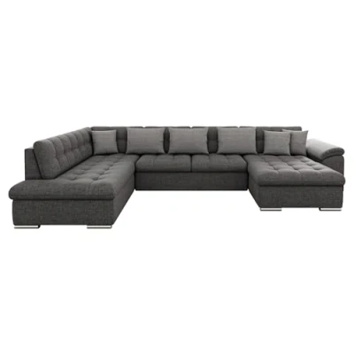 Abbildung von Mirjan24 Eckcouch Ecksofa Niko, Design Sofa Couch mit Schlaffunktion U Große Farbauswahl Wohnlandschaft (Ecksofa Rechts, Lux 06 + 05)