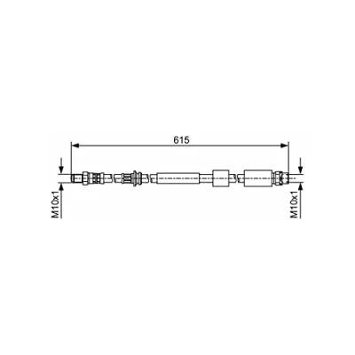 Abbildung von BOSCH 1 987 481 615 Bremsschläuche 585 BMW: Schrägheck, 3 Touring, GT