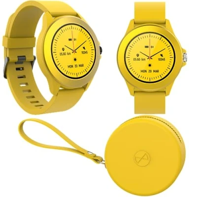 Abbildung von FOREVER Colorum CW 300 Gelb Smartwatch Wasserdicht IP68 Pulsuhr mit Schrittzähler Schlaftracker Kalorienzähler Lange Akkulaufzeit Android/iOS Sportuhr Damen Herren Unisex Stilvolles Design