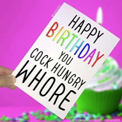 Abbildung von Geburtstagskarten, Happy Birthday You Ugly B*stard, lustige Karte, Neuheitskarten, Grußkarten, Freunde, beleidigende Geburtstagskarte, Familie, Onkel PC16