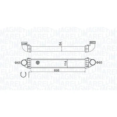 Abbildung von MAGNETI MARELLI 351319204210 Ladeluftkühler MERCEDES BENZ: B Klasse, A Klasse