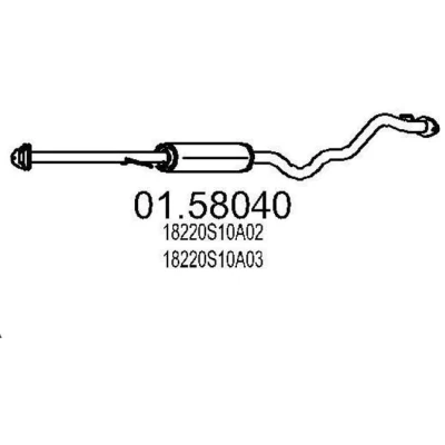 Abbildung von MTS 01.58040 Mittelschalldämpfer 2380 HONDA: CR V 1