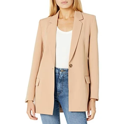 Abbildung von The Drop Blazer für Damen, Blake Lang, Praline, 4XL Große Größen