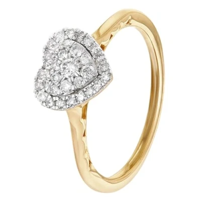 Abbildung von GLIZZ GL8654 Damen Diamant Ring Herz Gold 333/8K