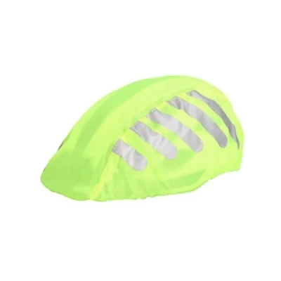Abbildung von Fischer Regenschutz für Fahrrad Helme, mit Reflektoren, wasserabweisend und atmungsaktiv, passend Größe XS bis XL, Neongelb