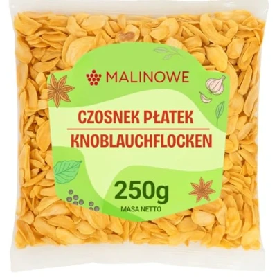 Abbildung von Malinowe GETROCKNETE KNOBLAUCHFLOCKEN 250g Knoblauch Flocken Knoblauchchips