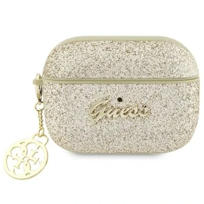 Abbildung von Guess GUAP2GLGSHD Hülle für AirPods Pro 2 golden Glitter Flake 4G Charm