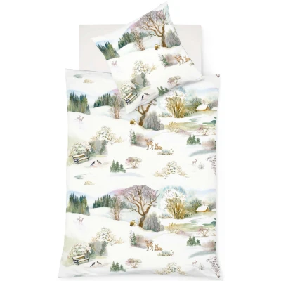 Abbildung von fleuresse Bettwäsche &quot;Aspen 4374&quot;, (2 tlg.), Feinbiber, Baumwolle, in Gr. 135x200, 155x220, 200x200cm