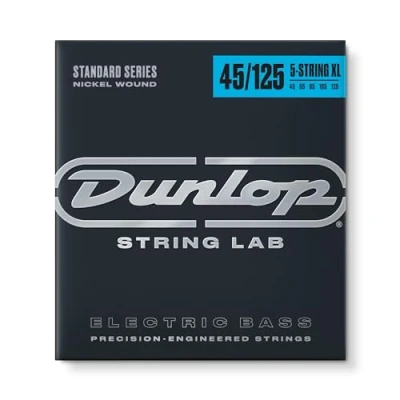 Abbildung von Dunlop Bass Nickel umsponnen DBN45125XL Saitensatz, 5 saitig, mittel .045&quot; . 125 Zoll, extra lange Skala