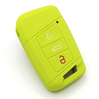 Abbildung von Schlüssel Hülle VD für 3 Tasten Auto Silikon Cover von Finest Folia (Limegreen)