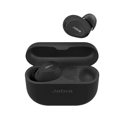 Abbildung von Jabra Elite 10 schnurlose In Ear Bluetooth Kopfhörer Advanced Active Noise Cancellation, 6 eingebauten Mikrofonen und Dolby Atmos Sound Matt Schwarz