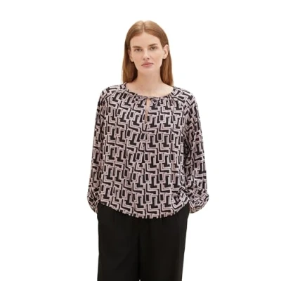 Abbildung von TOM Tailor Bluse, Damen, Größe: 40, Black lilac abstract design