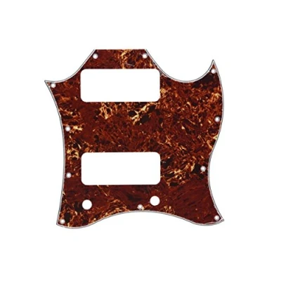 Abbildung von kaish Standard SG Special Full Face Gitarre Pickguard mit P90 Tonabnehmer Loch braun Schildkröte