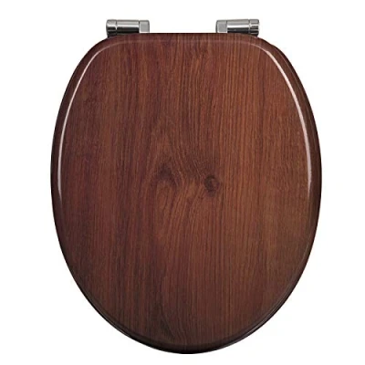 Abbildung von Woltu WC Sitz, Toilettensitz mit Absenkautomatik Holz dunkelbuche