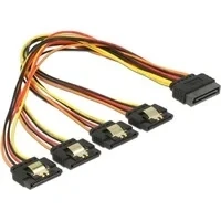 Abbildung von Kabel SATA 15Pin Stecker &gt; 4x Buchse
