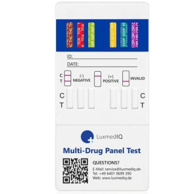 Abbildung von LuxmedIQ Drogen Schnelltest Drogenschnelltest für 12 Drogenarten Urin Drogentest Multi 12, 1 tlg.