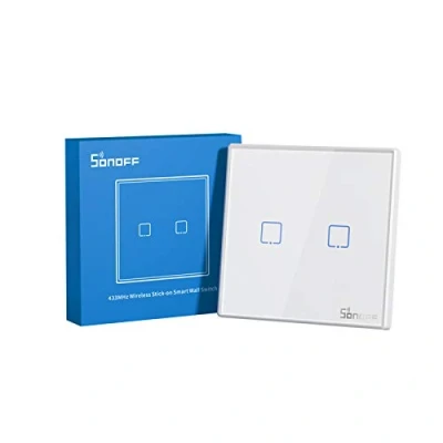 Abbildung von Sonoff T2EU2C RF, Weiß, Kunststoff, Wandmontage, 0.433 GHz, 86 mm, 9 mm