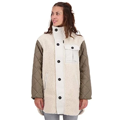 Abbildung von G STAR RAW Damen Teddy Mix Jacke, Beige (ecru D22042 C454 159), L