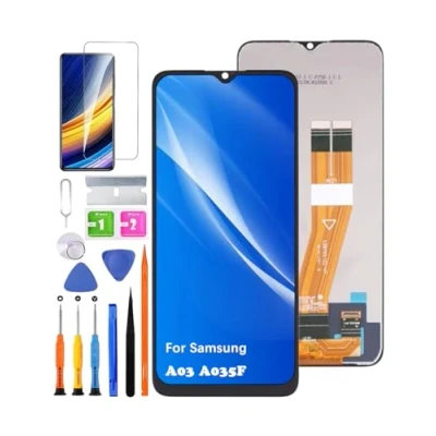 Abbildung von HLYGZX Ersatz Original Display für Samsung Galaxy A03 A035F LCD Bildschirm, A035M Bildschirm Touch Digitizer Assembly Reparaturteile Kit